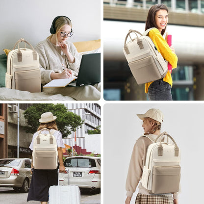 Waterproof 17-Inch Laptop Backpack with USB Charger
