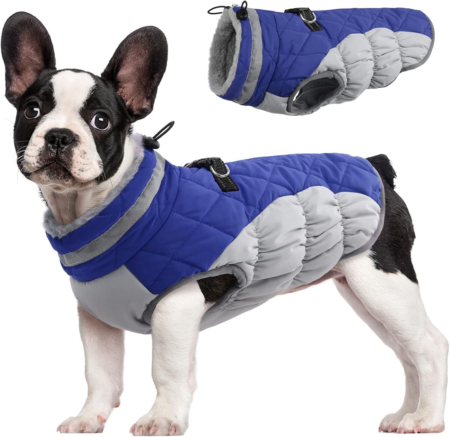 Waterproof Reflective Dog Coat with Fleece Lining