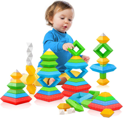Educational Wooden Building Blocks for Kids - Fesara