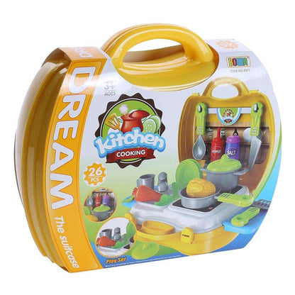 Kids Friendly Mini Kitchen Playset with Cooking Tools