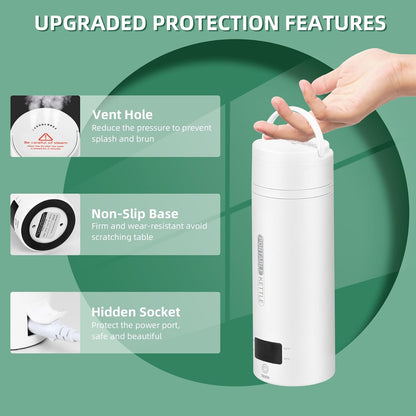 Compact Travel Electric Kettle with LCD Display