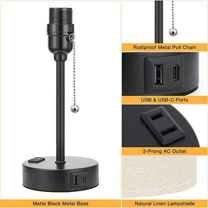 Stylish Desk Lamp with USB Charging and Color Options