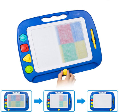 Magnetix Large Magnetic Drawing Board with Colors & Stamps