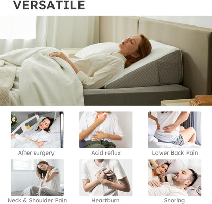 Comfortable Cooling Memory Foam Wedge Pillow for Back Pain