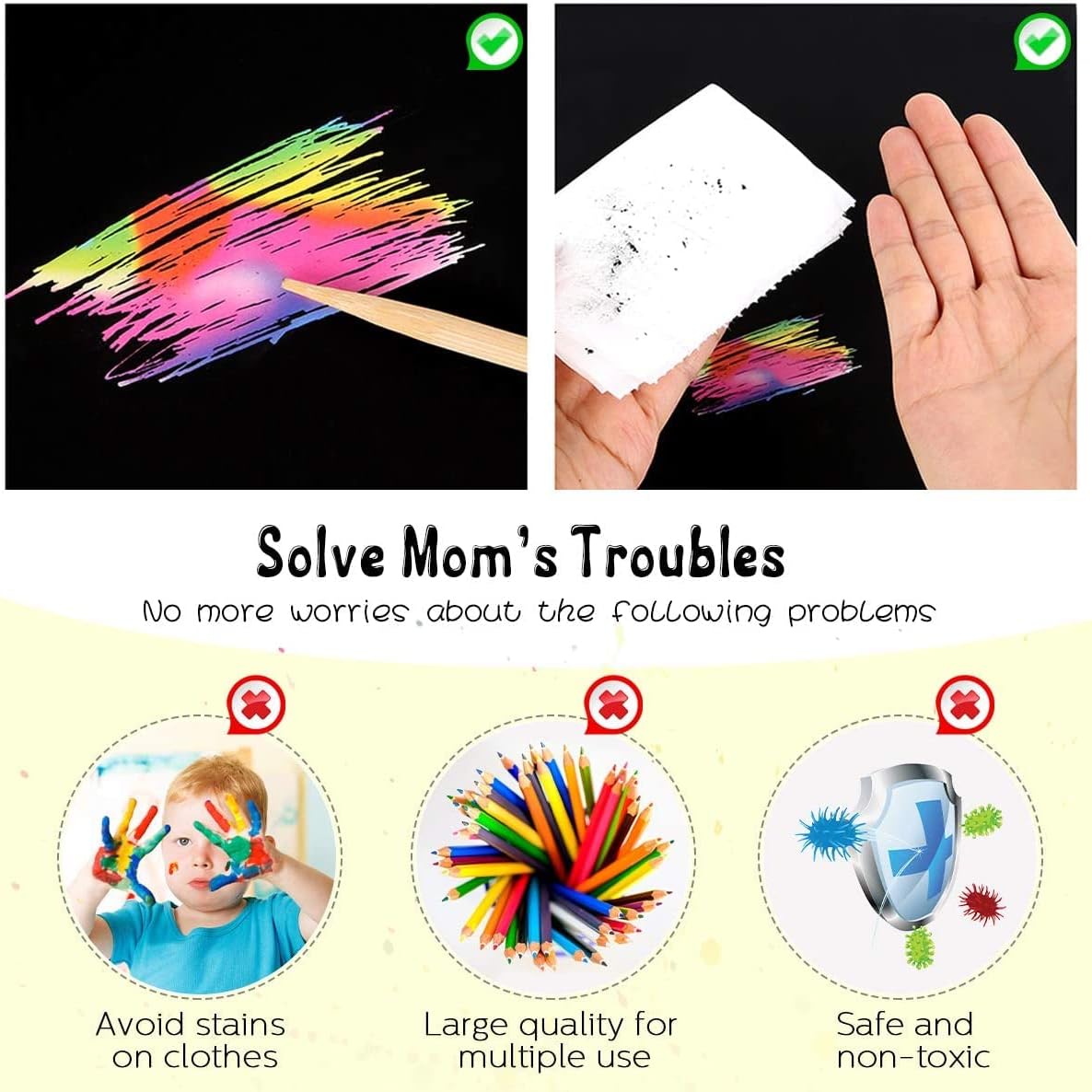 Colorful Scratch Off Mini Notebook Stickers