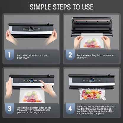 Automatic Food Sealer with Cutter and Vacuum Pump