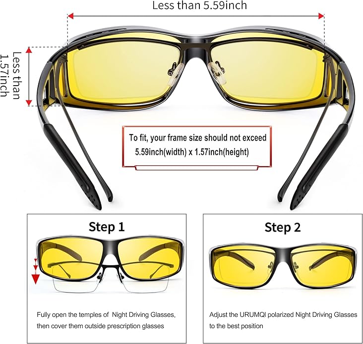 Polarized Night Drive Glasses - Anti Glare Safety Eyewear