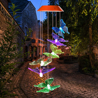 Solar Powered Glass Pendant Light