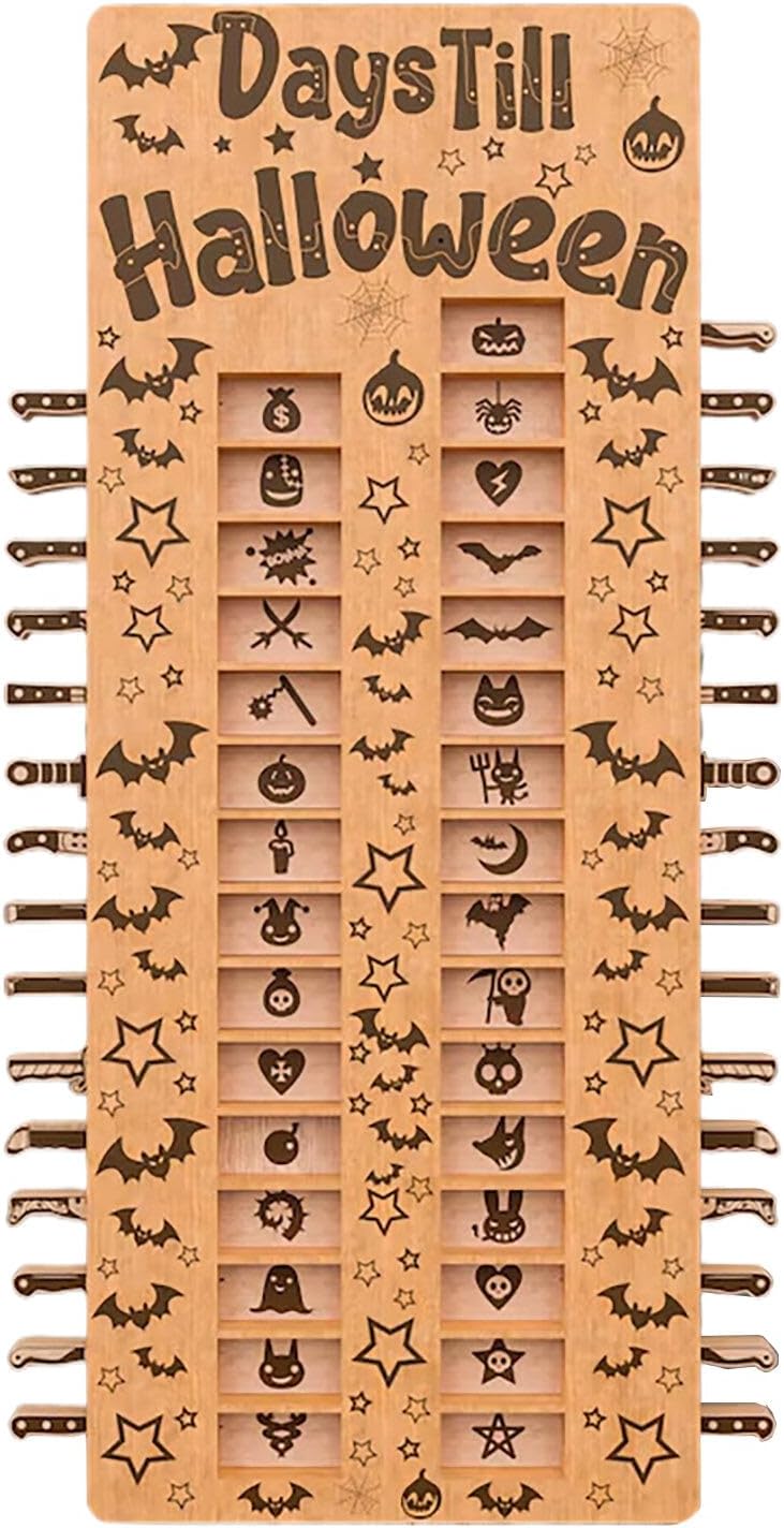 Spooky Wooden Advent Countdown Calendar