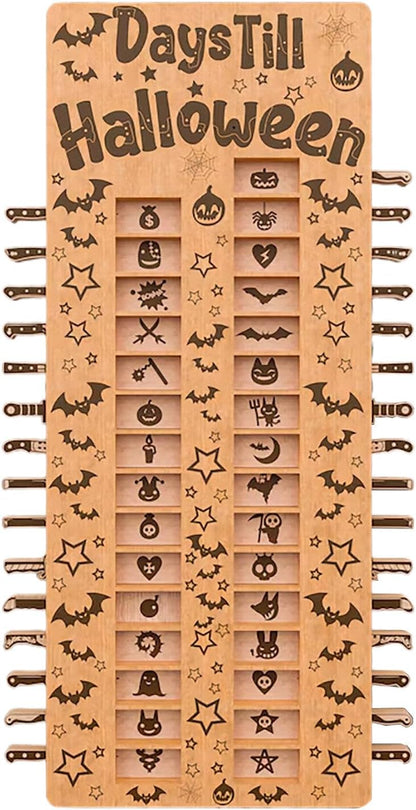 Spooky Wooden Advent Countdown Calendar