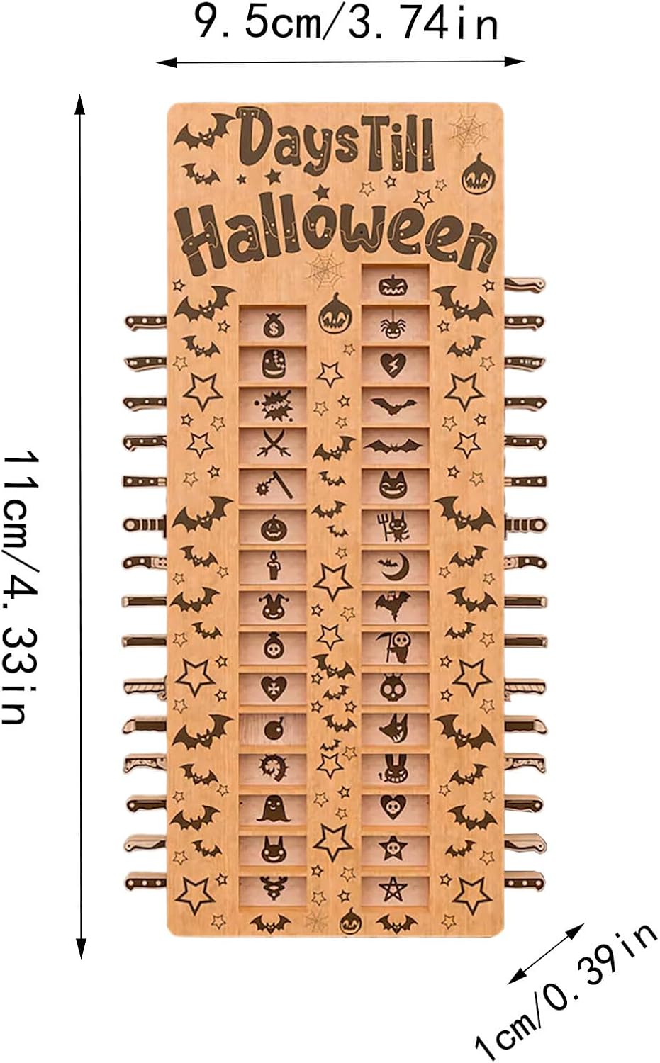 Spooky Wooden Advent Countdown Calendar