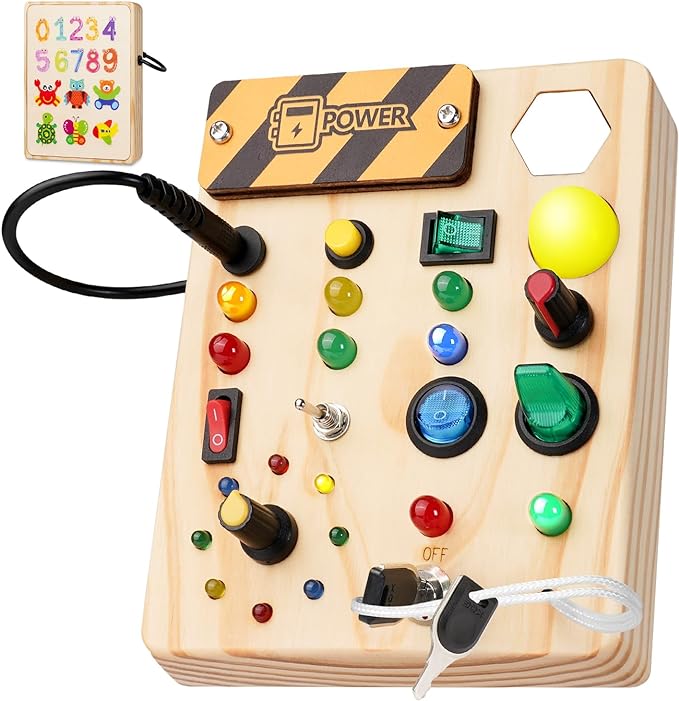 Colorful Kids Educational Pinboard with LED Lights - Fesara