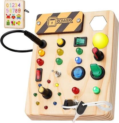 Colorful Kids Educational Pinboard with LED Lights - Fesara