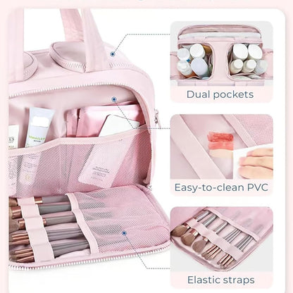 Spacious 4-in-1 Travel Toiletry Bag for Women