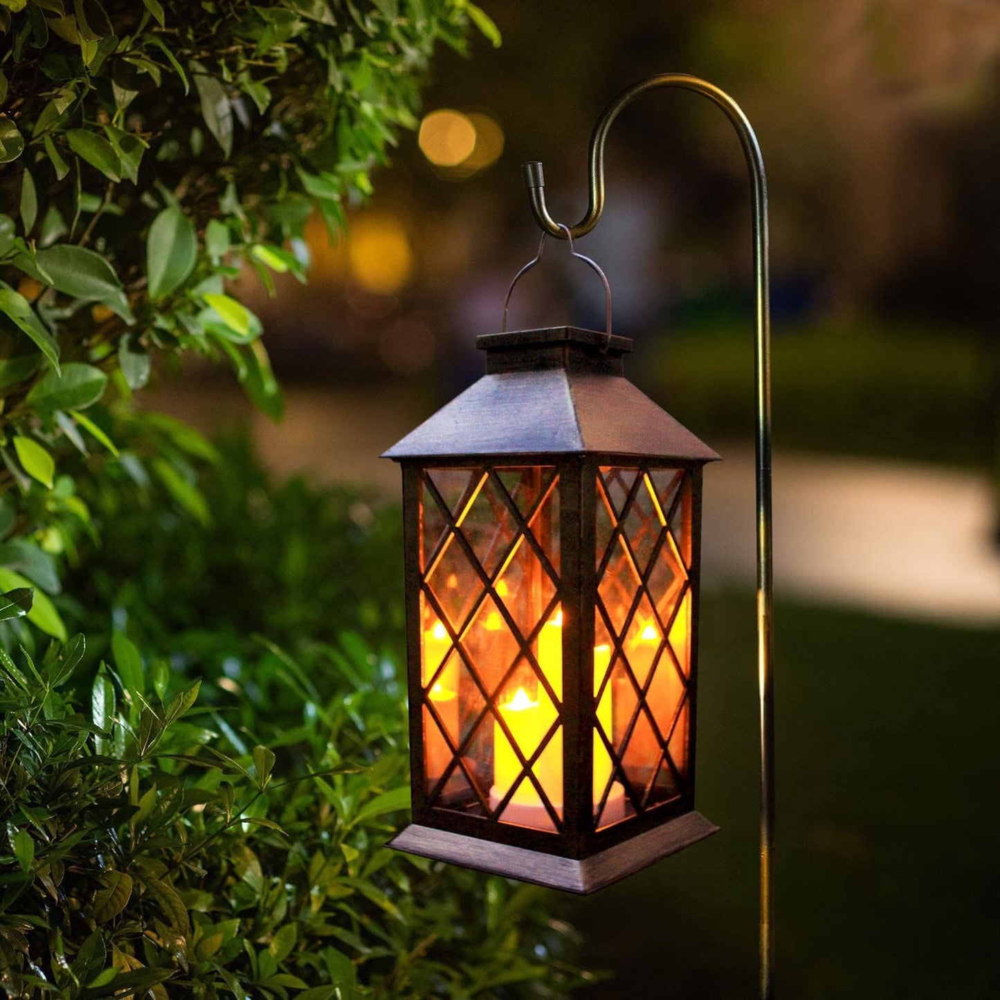 Outdoor Solar Hanging Porch Light