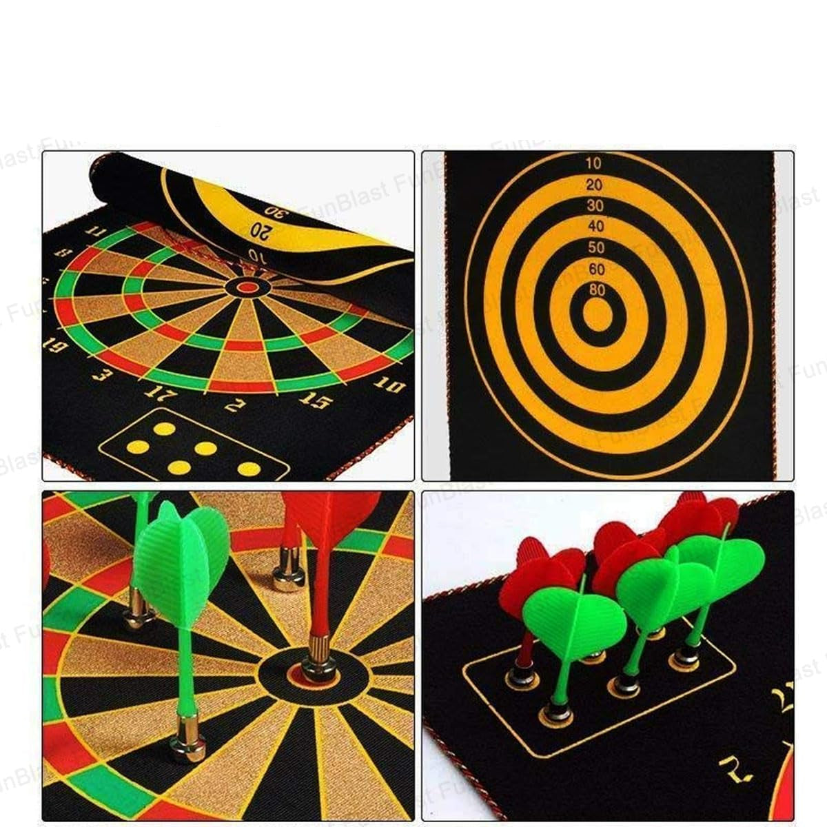 Kids Friendly Double Sided Magnetic Dartboard Set