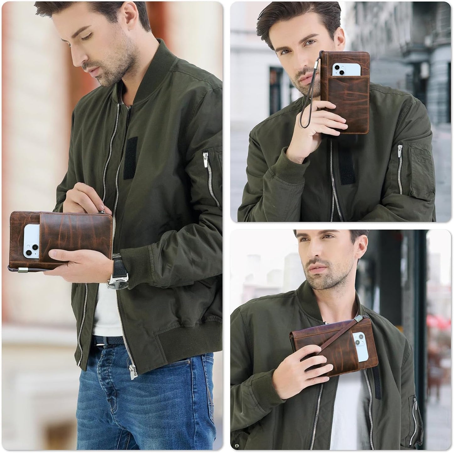 Premium Leather Passport Wallet RFID Protected