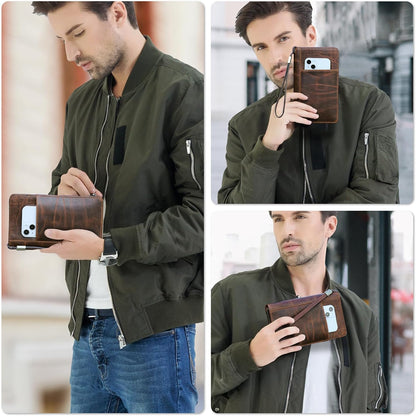 Premium Leather Passport Wallet RFID Protected