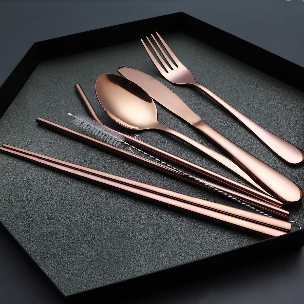 Portable 4-Piece Stainless Steel Travel Cutlery Set
