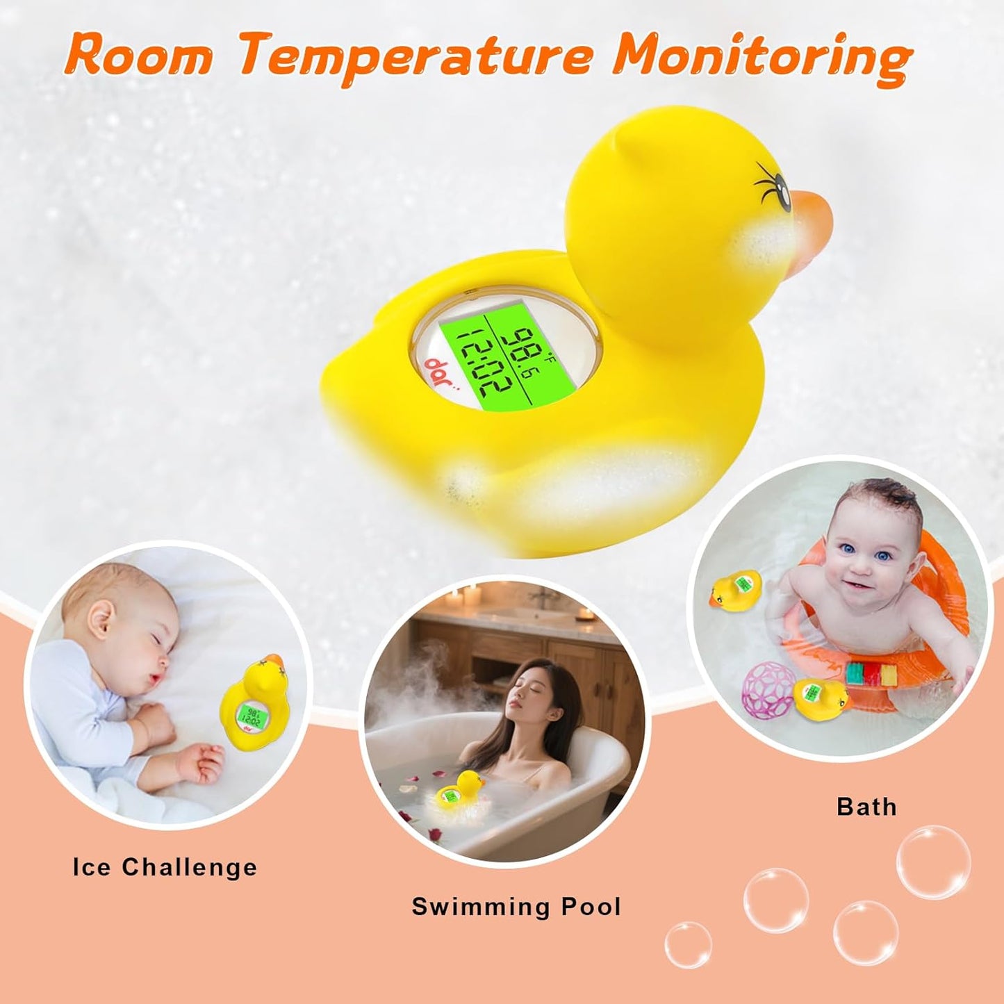 AquaVeilig Baby Bath Thermometer - Accurate Digital Water Temp Gauge