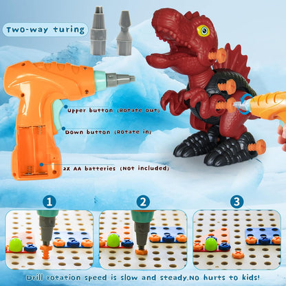 Colorful Dinosaur Building Toy Set