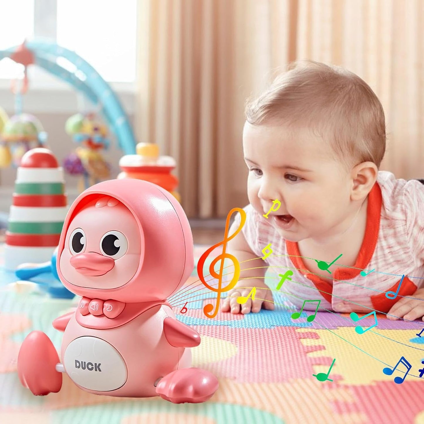 Cute Quacking Duck Family Figure Toy