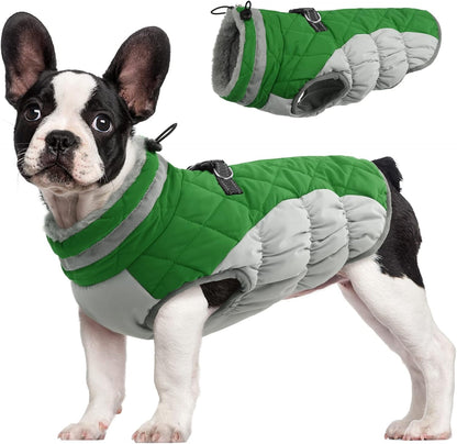 Waterproof Reflective Dog Coat with Fleece Lining