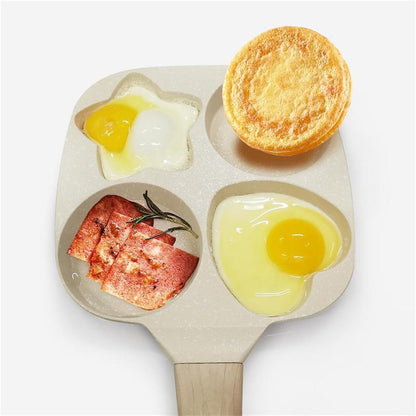 Fesara 4-Cup Easy Release Star Shaped Egg Pan