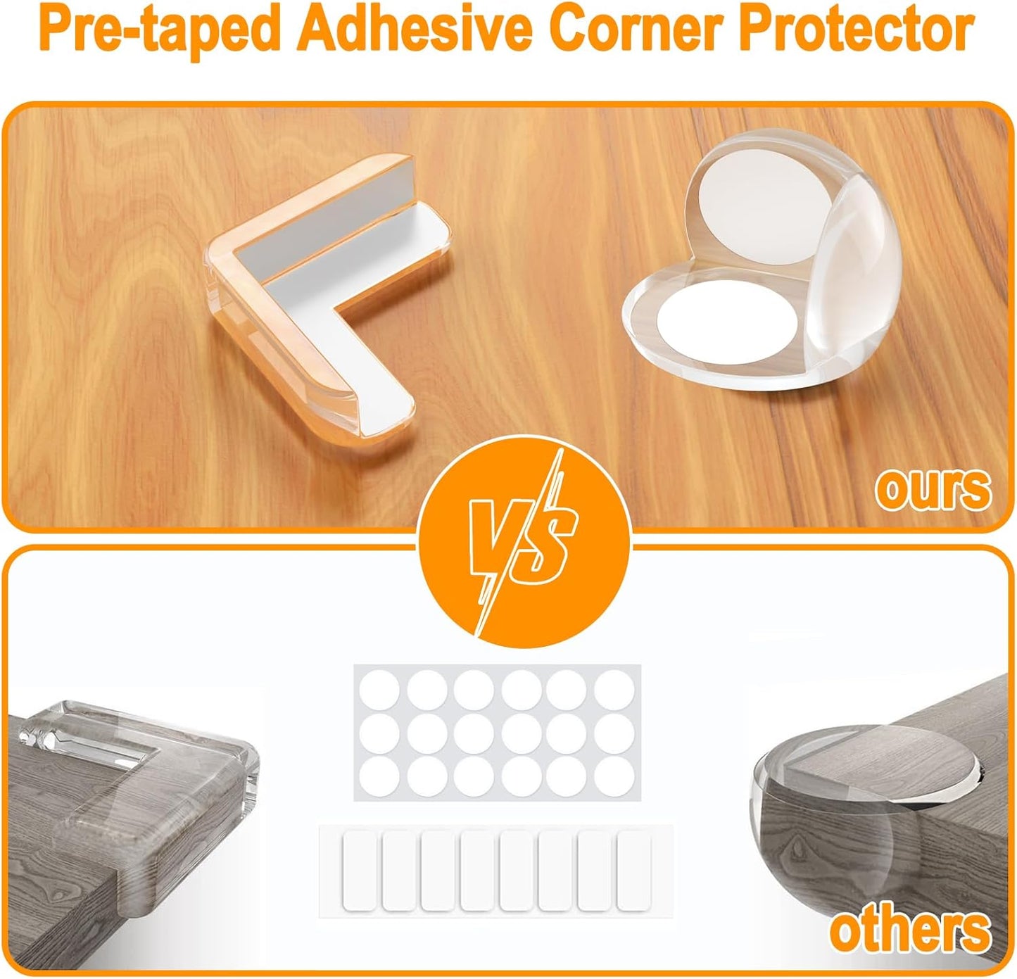 Soft Baby Table Corner Guards, 16 Pack Adhesive Protectors