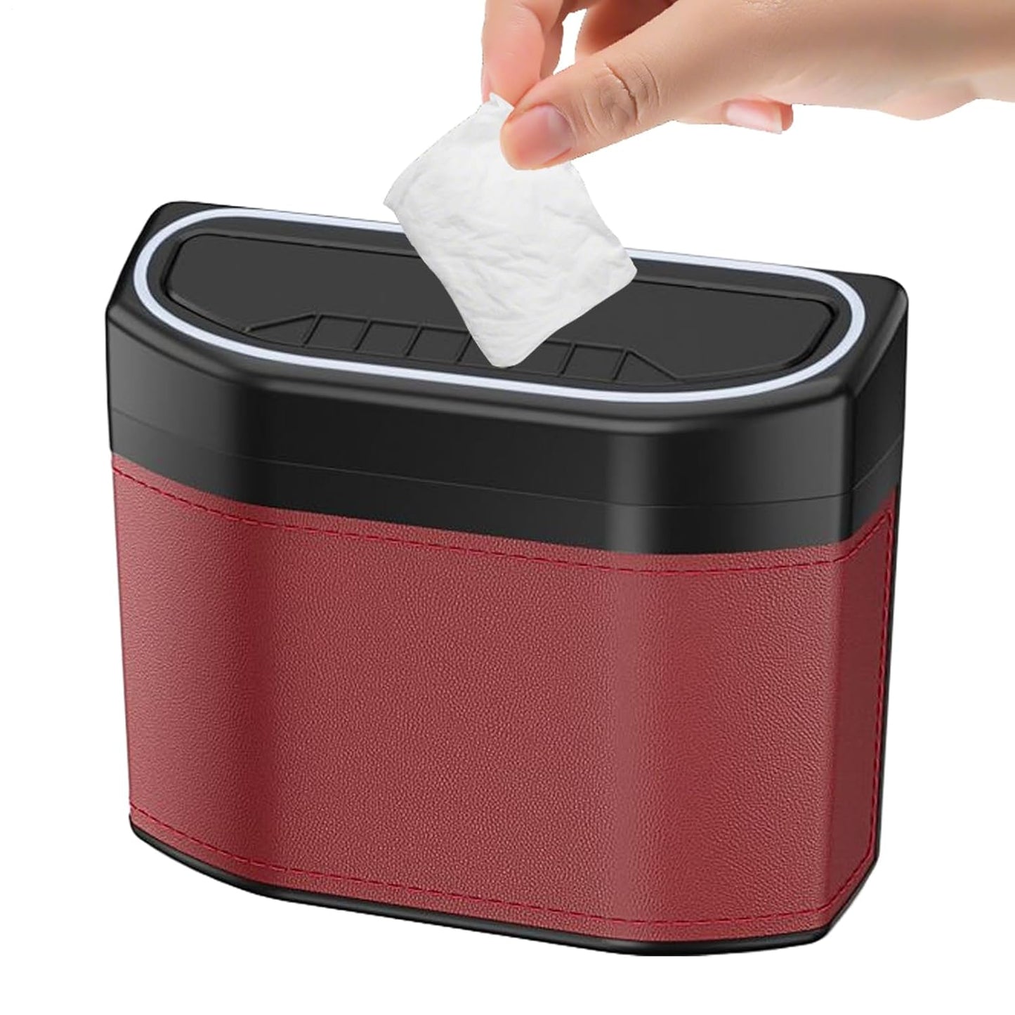 Odor-Free Car Waste Bin with LED Night Light