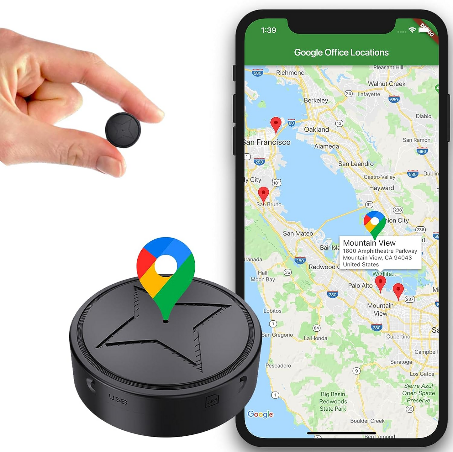 Small Portable GPS Tracking Device - Fesara