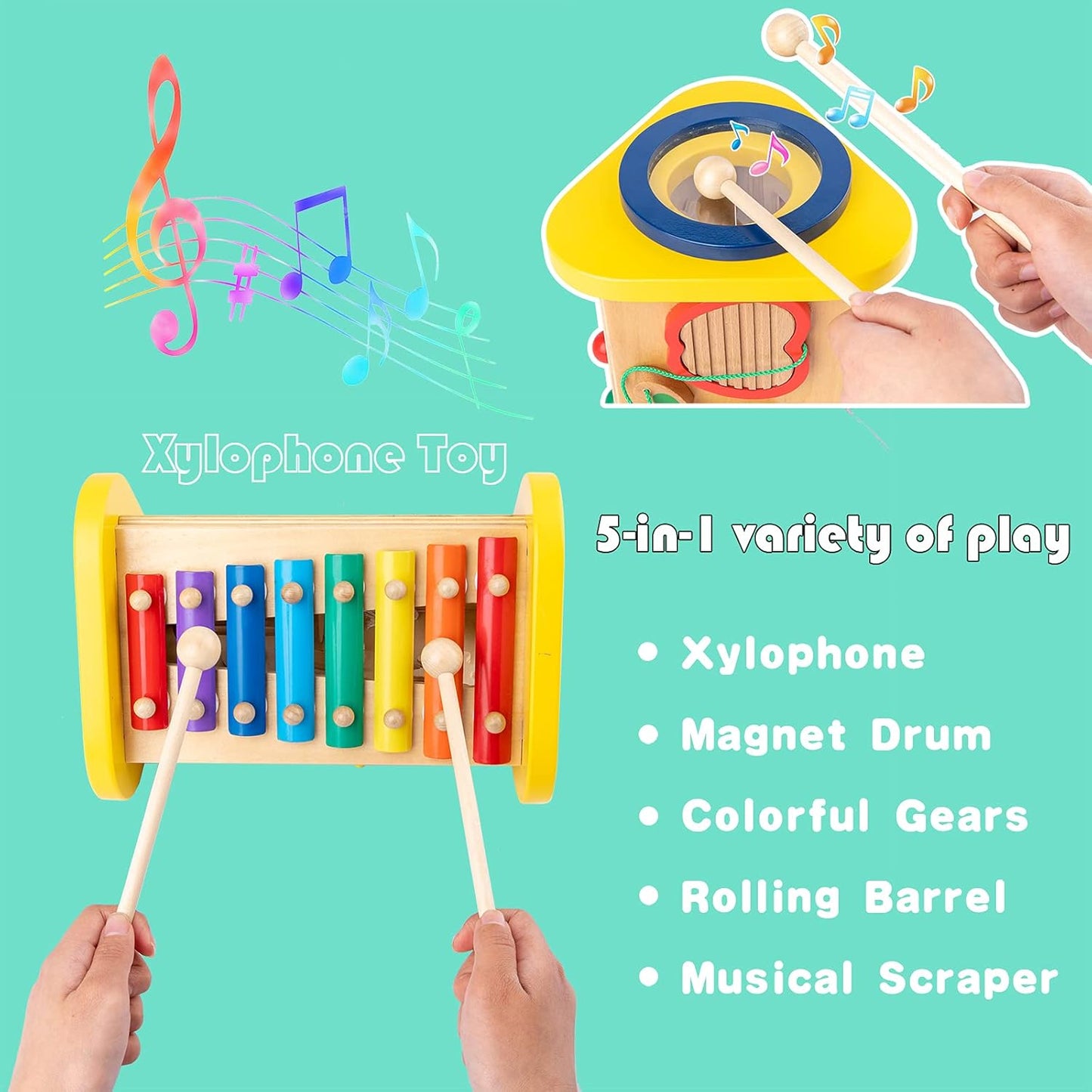 Kids Musical Triangle Instrument Set