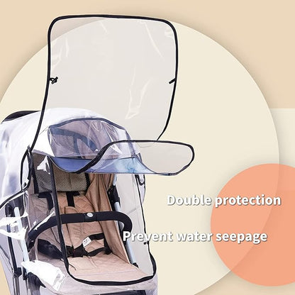 Waterproof Stroller Rain Cover – Clear Protective Hood