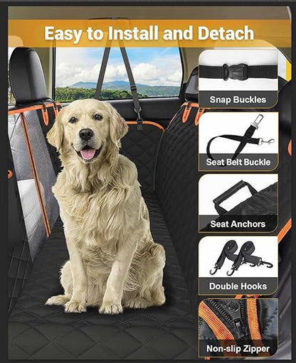 Durable Pet Car Seat Cover - Waterproof Scratch Resistant
