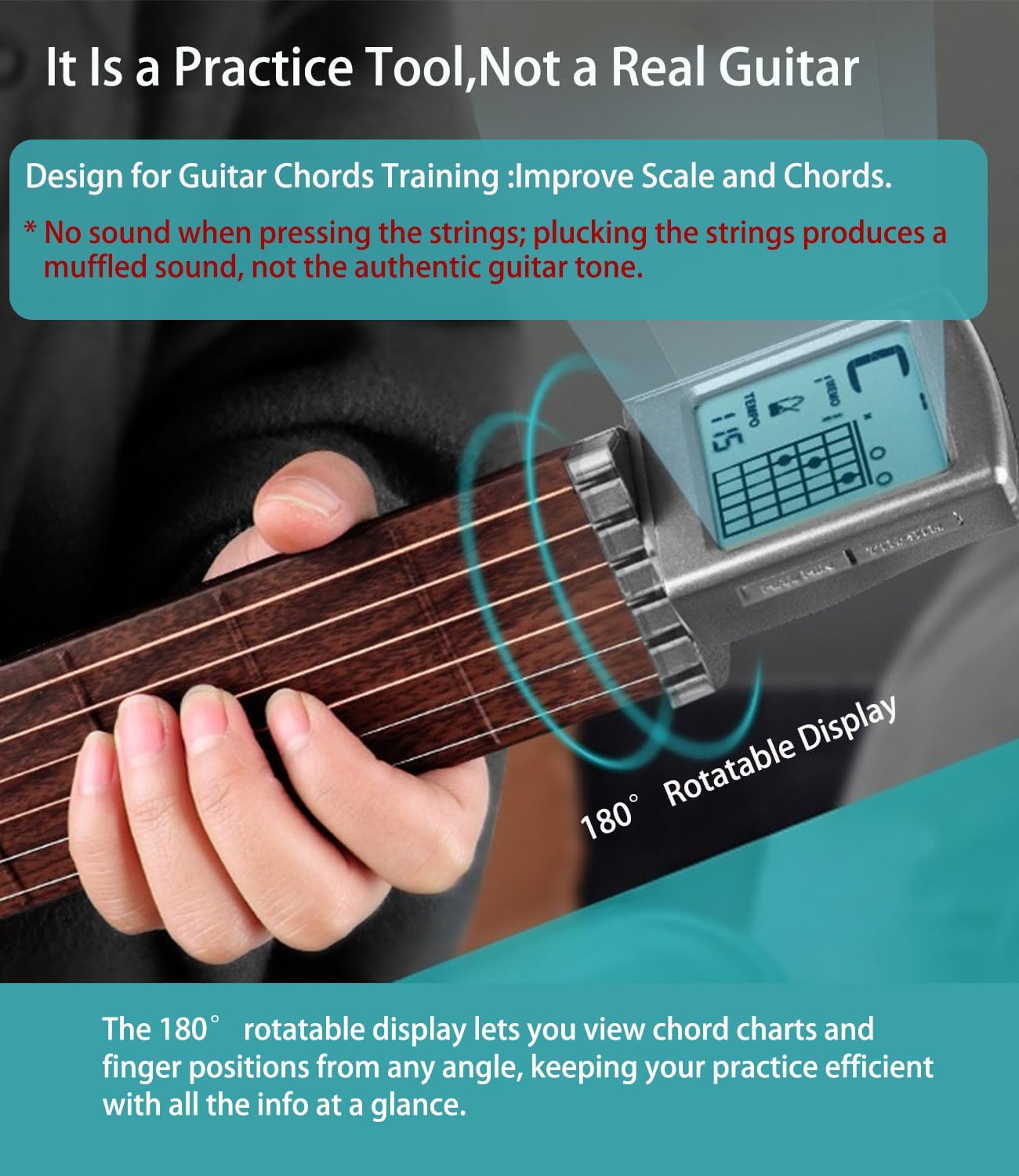 Easy Guitar Chord Learner - Portable Practice Tool