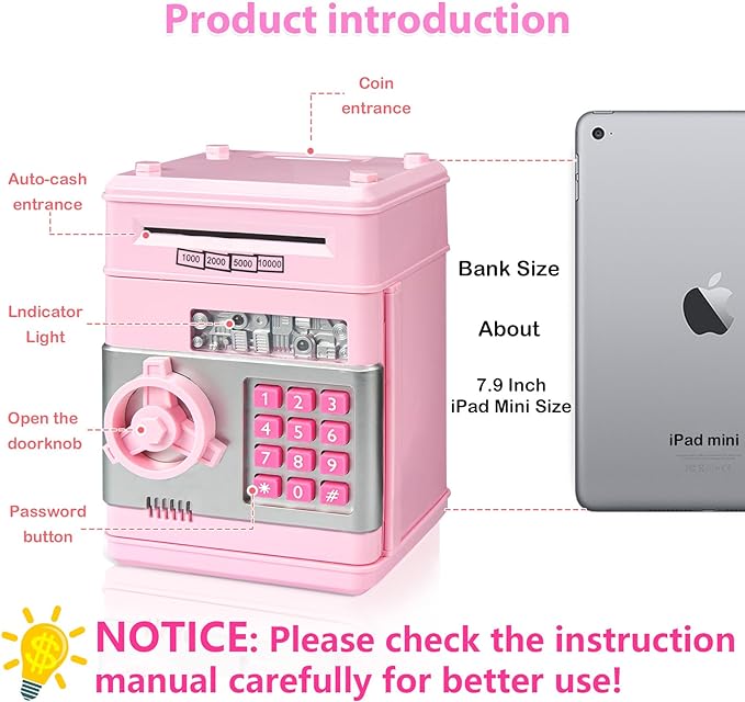 Fun Kids Savings Piggy Bank