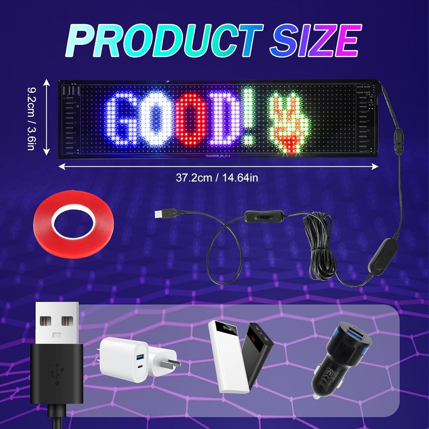 Customizable Colorful LED Car Display