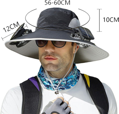 Cooling Sun Hat with Solar Fan