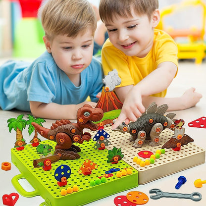 Colorful Dinosaur Building Toy Set