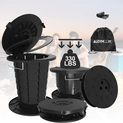 Compact Portable Camping Toilet with Adjustable Seat