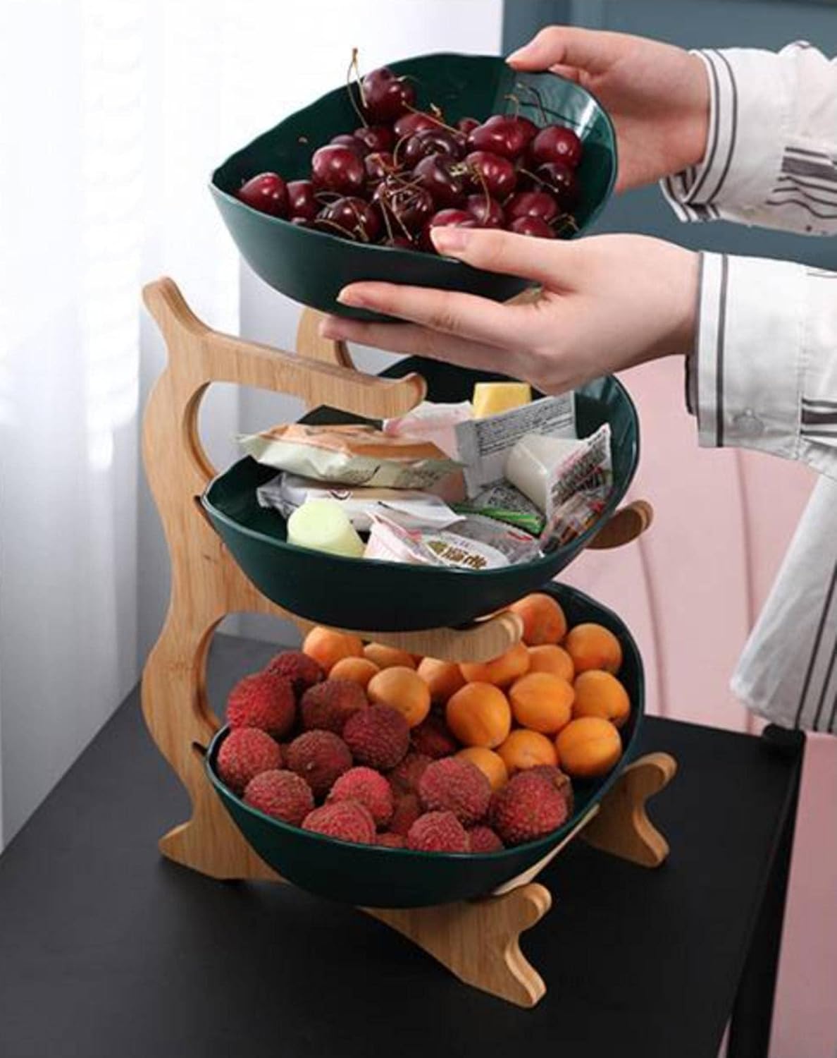 Space Saving Fruit Stand for Kitchen Countertop