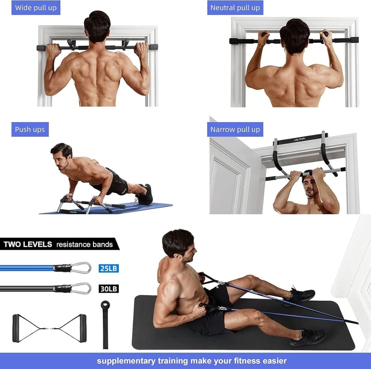 Sturdy Doorway Pull Up Bar with 200kg Weight Limit