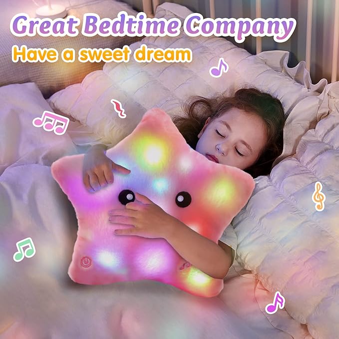 Fesara | Colorful LED Soft Plush Pillow for Children