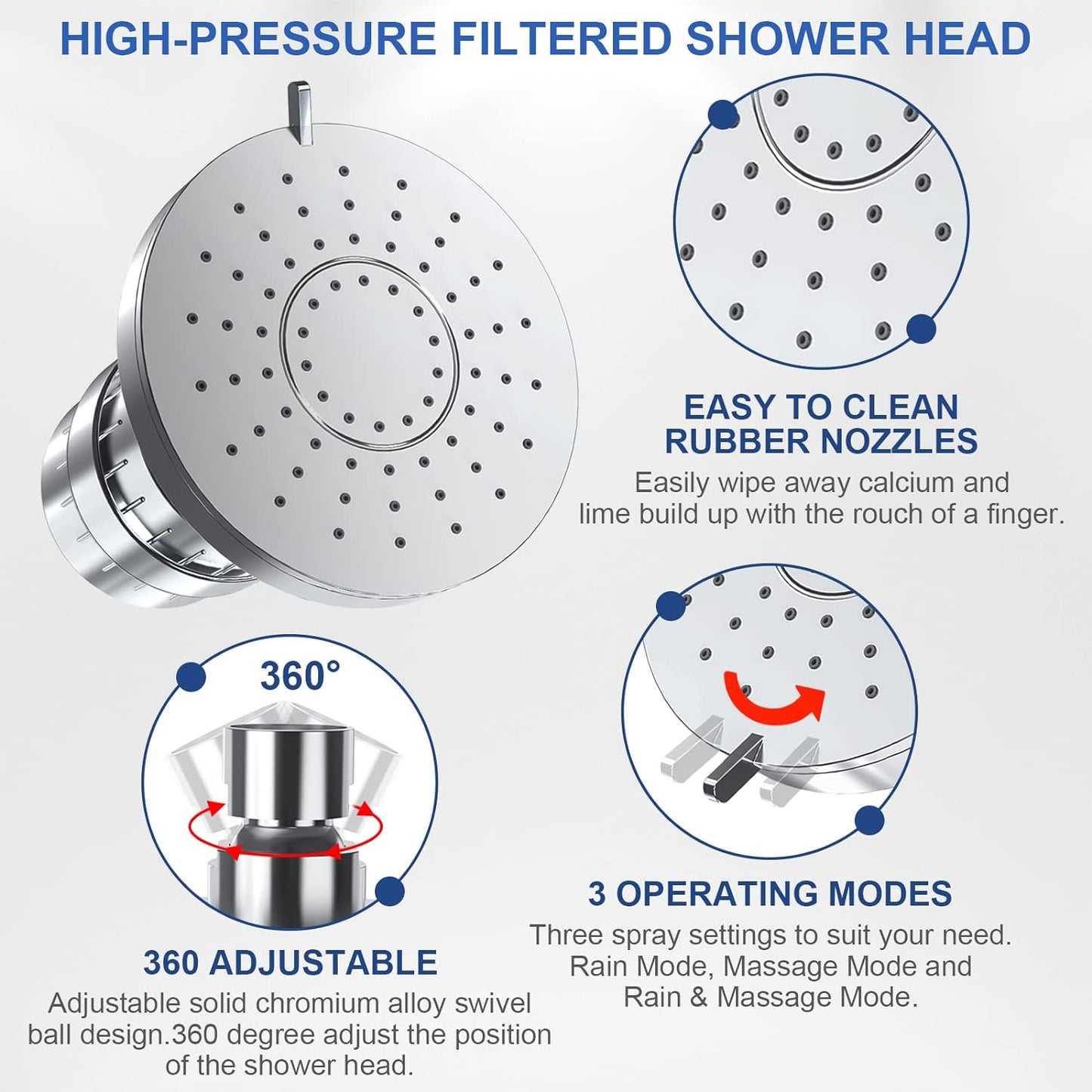Purifying Showerhead for Softer Skin and Hair