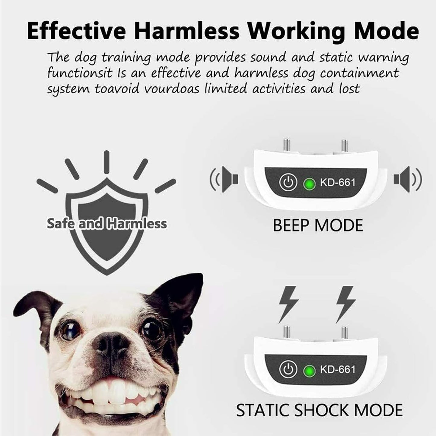 Easy Dog Training Collar System Waterproof Rechargeable