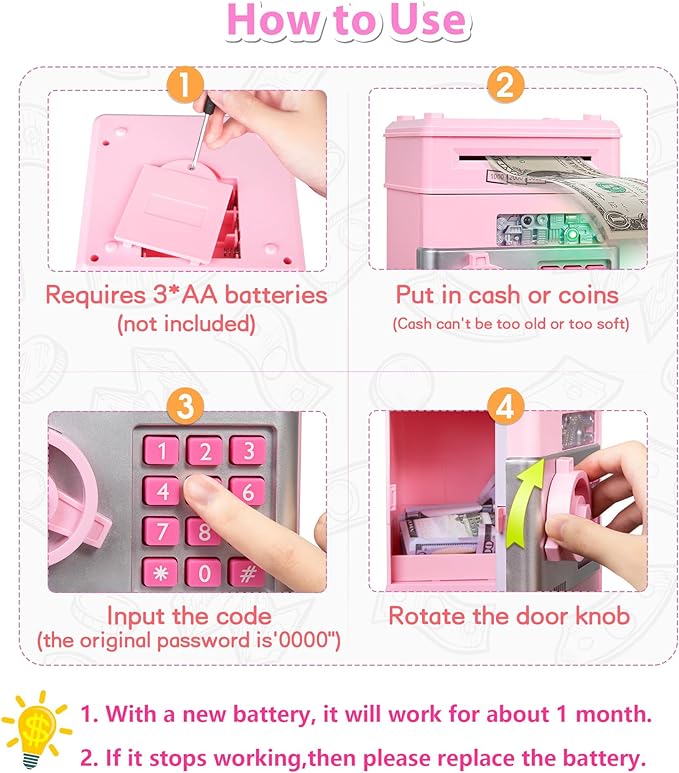 Fun Kids Savings Piggy Bank