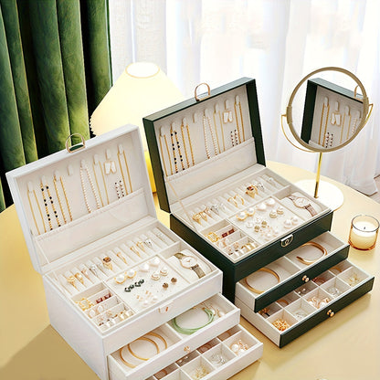 Stylish Storage Jewelry Case With Compartments