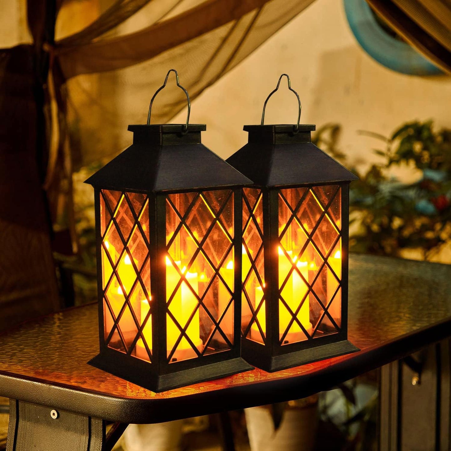 Outdoor Solar Hanging Porch Light