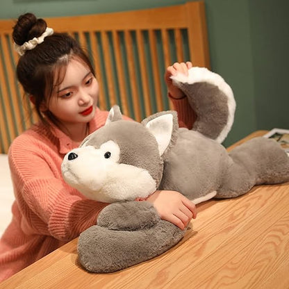 Soft Cuddly Wolf Plush Toy for Sleep and Relaxation - Fesara