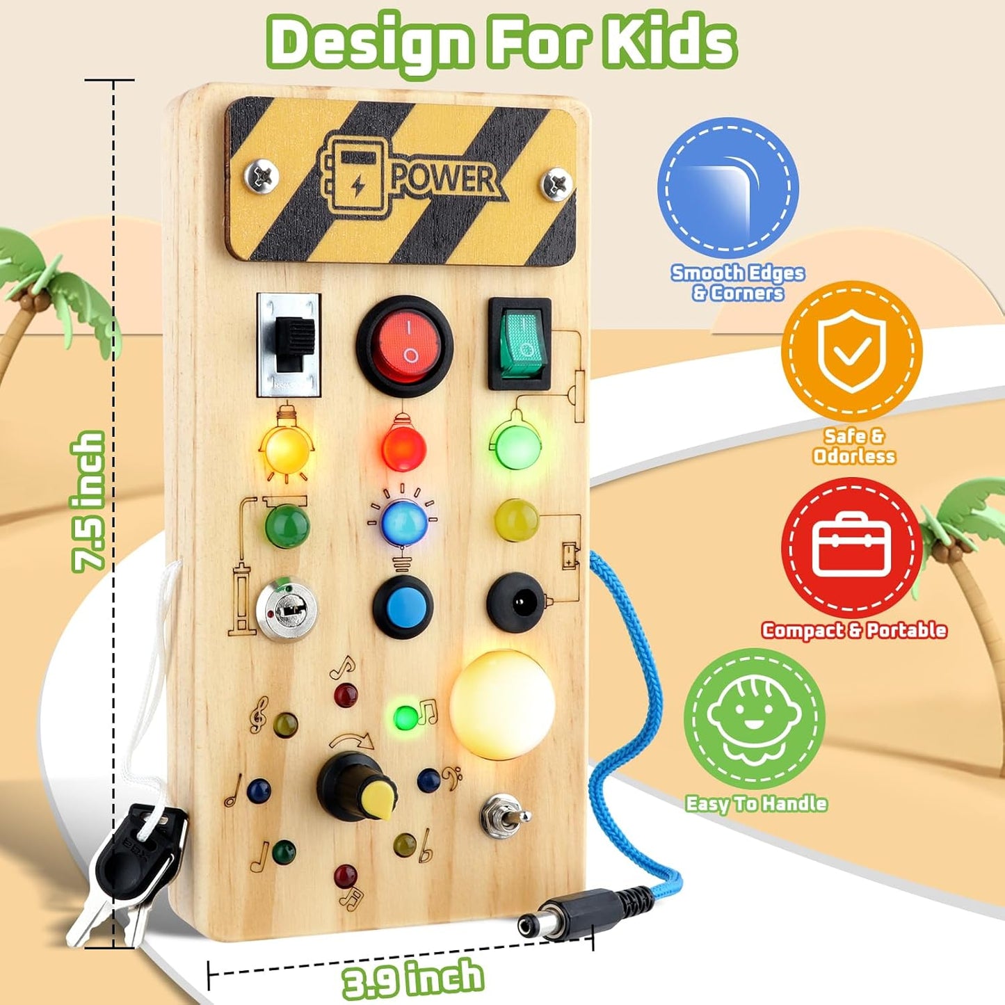 Interactive LED Learning Board for Kids & Toddlers
